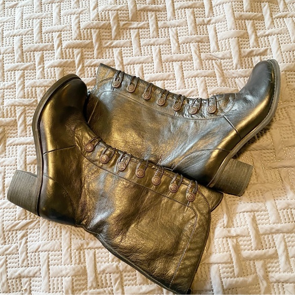 Miz Mooz Normandy Mid Calf Black Leather Riding Boot - Picture 2 of 16